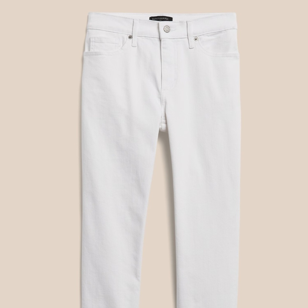 Banana Republic Girlfriend Jeans White, sz. 10 Tall NWT - Picture 4 of 6